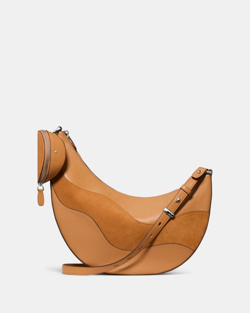 Kate Spade Duo Wavy Suede Large Crossbody Bag