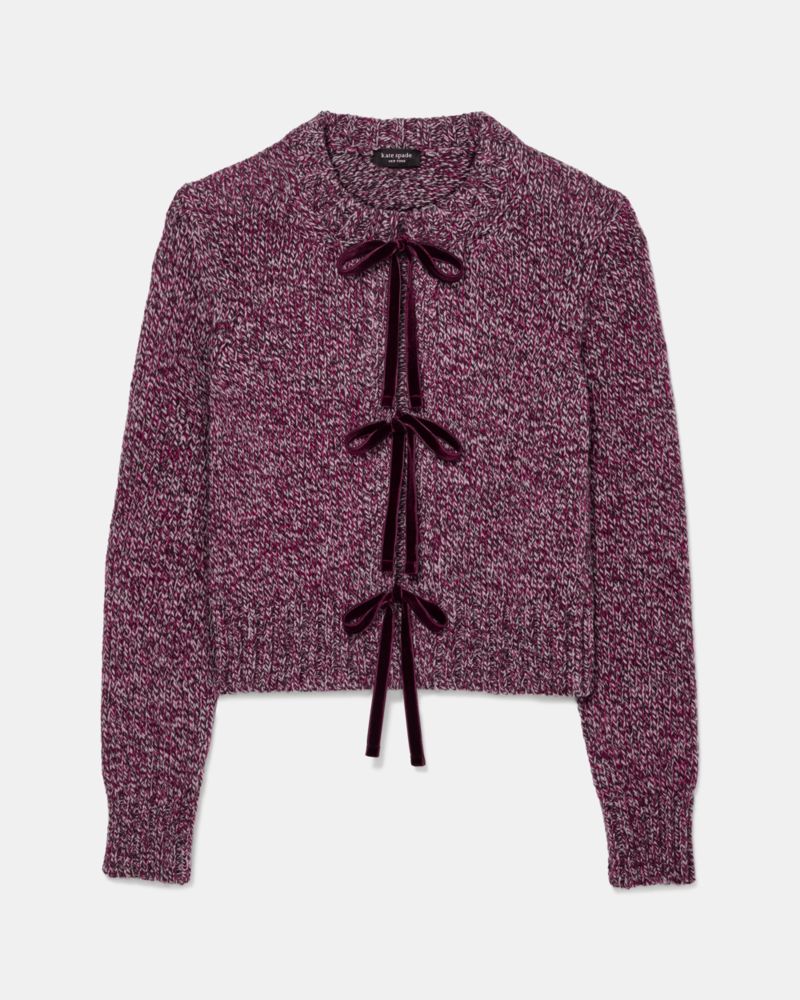 Kate Spade Bow Front Cardigan In Pink