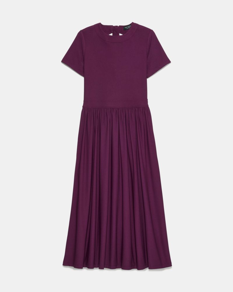 Kate Spade Cutout Back Maxi Jersey Dress In Purple