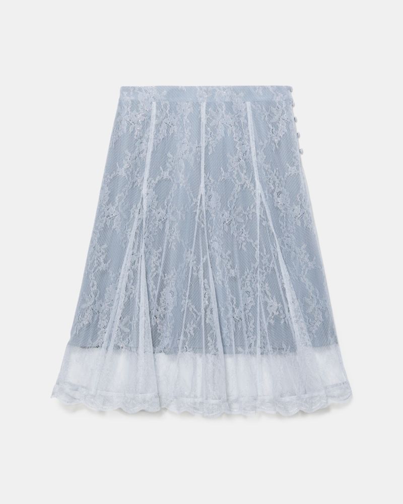 Kate Spade Lurex Lace Midi Skirt, Quarry Grey - 8