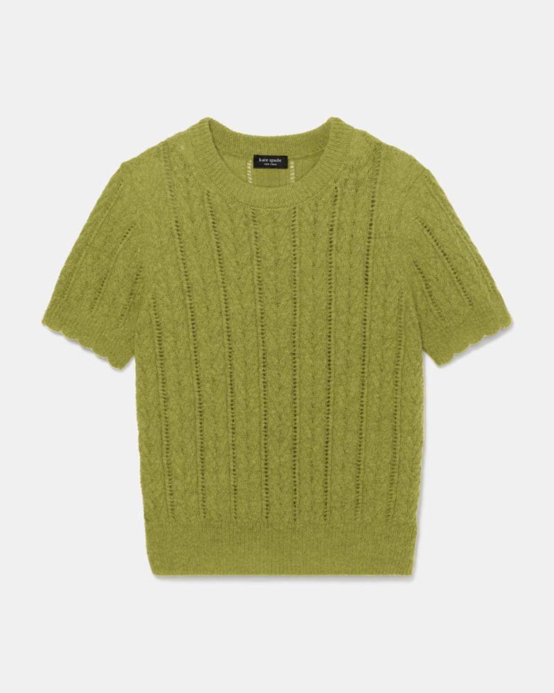 Kate Spade Pointelle Short Sleeve Sweater