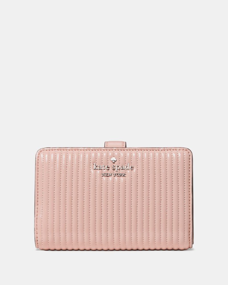 Shiny Quilted Medium Bifold Wallet