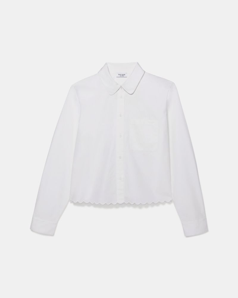 Kate Spade Essential Scalloped Button Down Shirt
