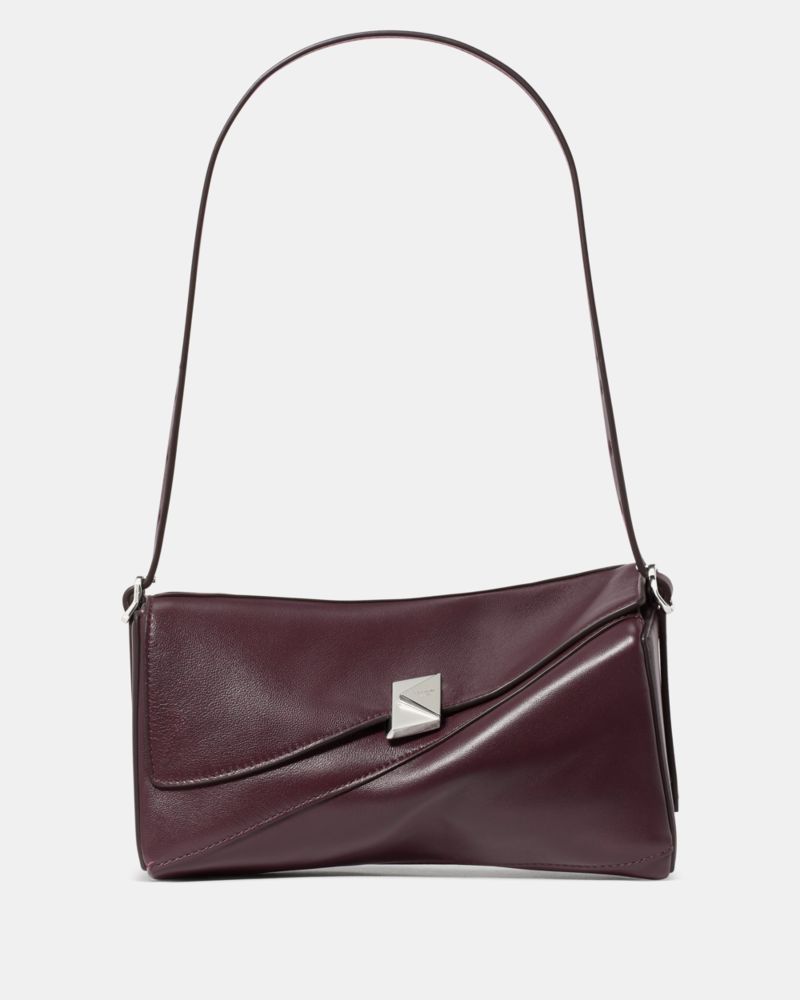 Kate Spade Deco Twisted Flap Shoulder Bag In Purple