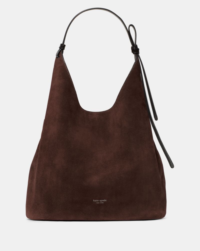 Kate Spade Loop Suede And Shiny Leather Large Carryall Bag