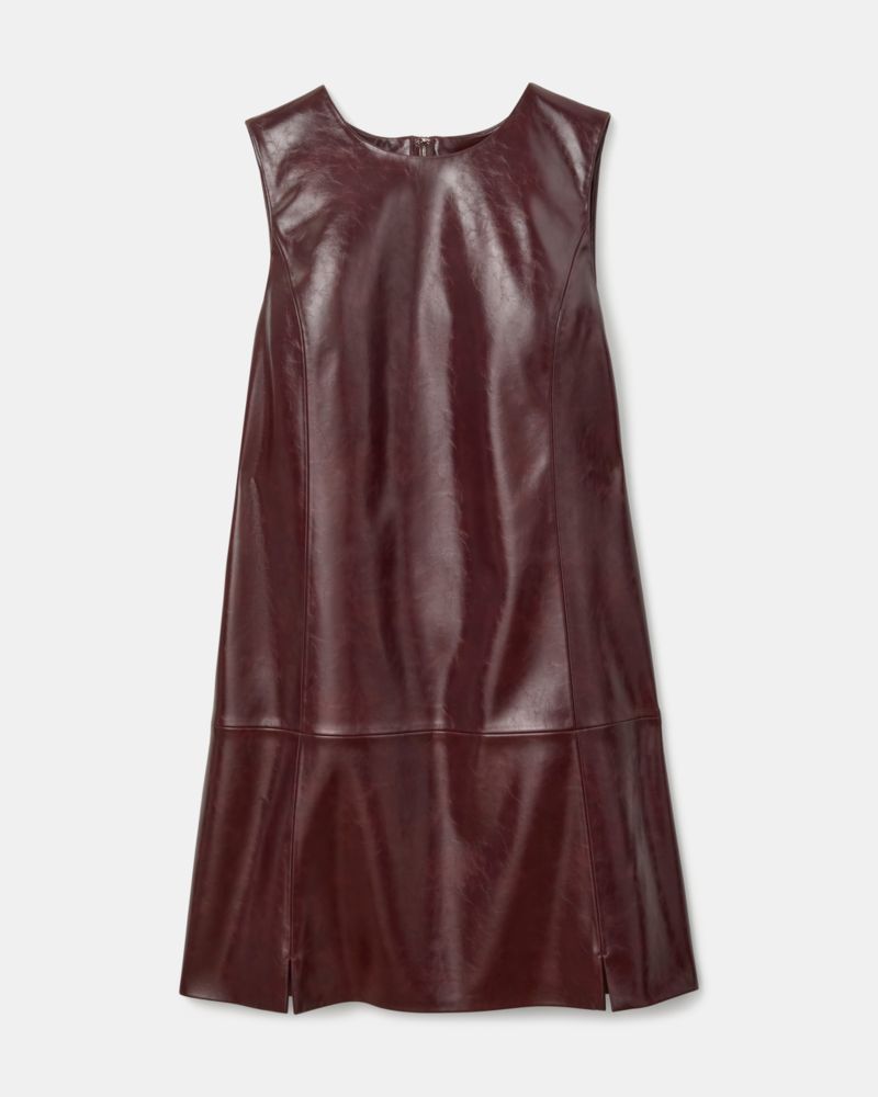 Kate Spade Glazed Faux Leather Shift Dress In Purple