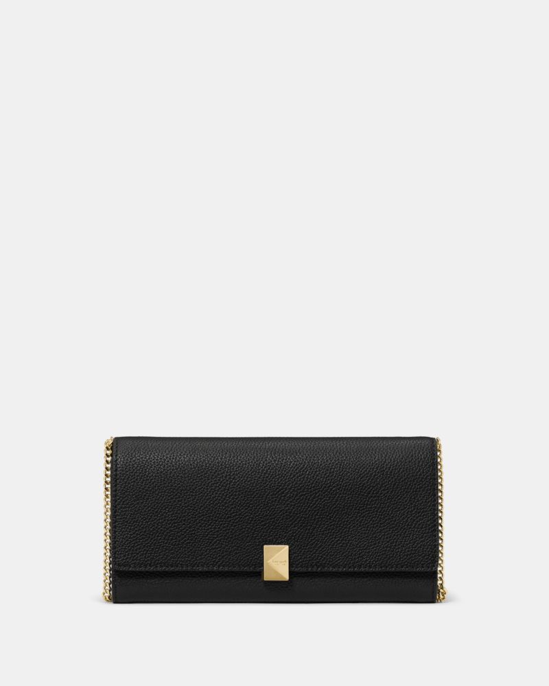 Kate Spade Deco Wallet On Chain In Black