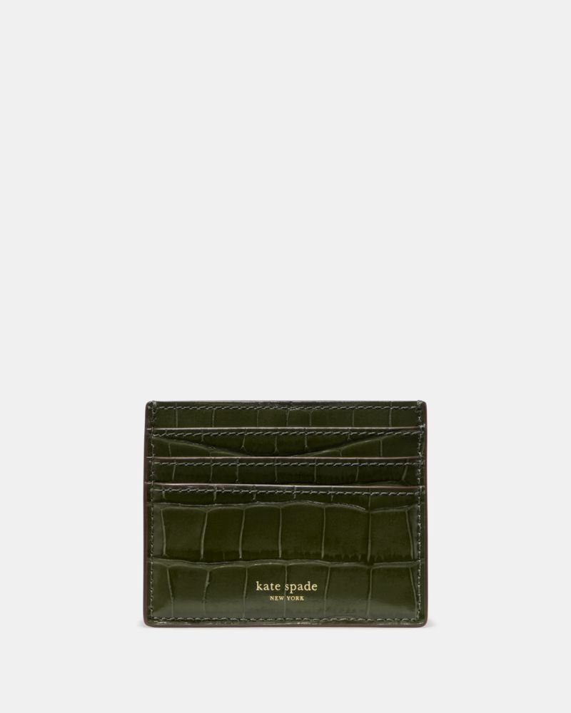 Kate Spade Classic Croc Embossed Card Holder