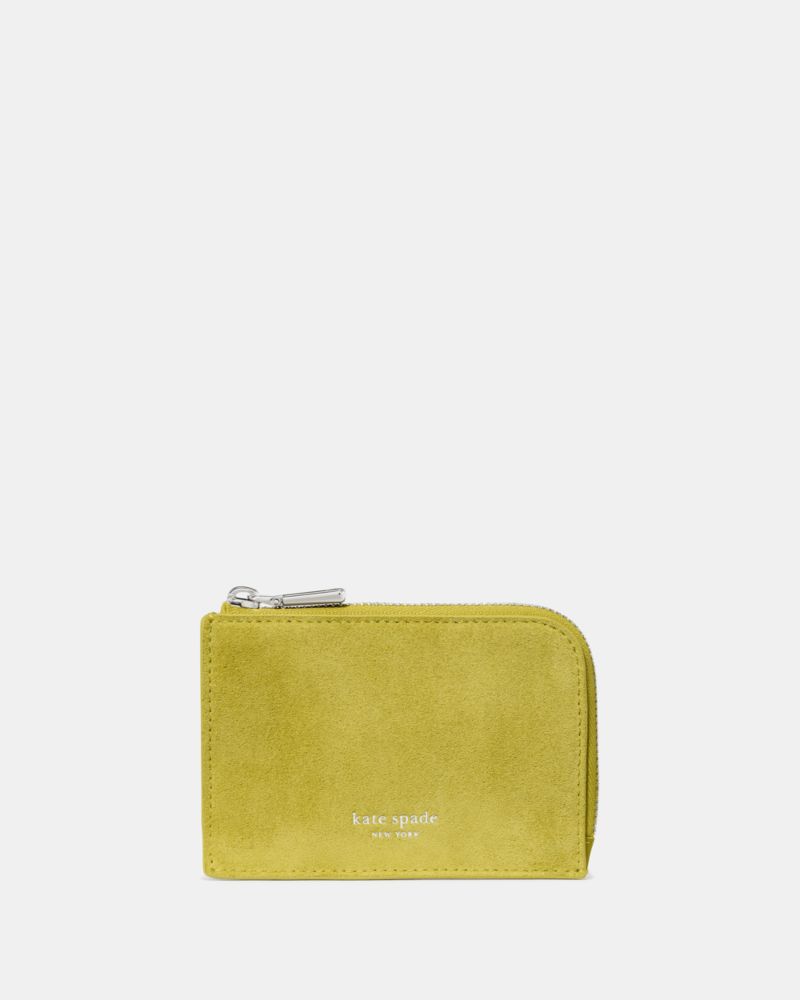 Kate Spade Suede Mini Zip Card Case