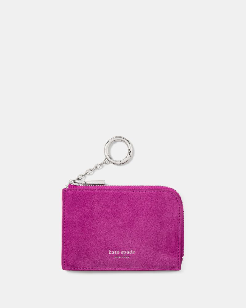 Kate Spade Suede Mini Zip Card Case