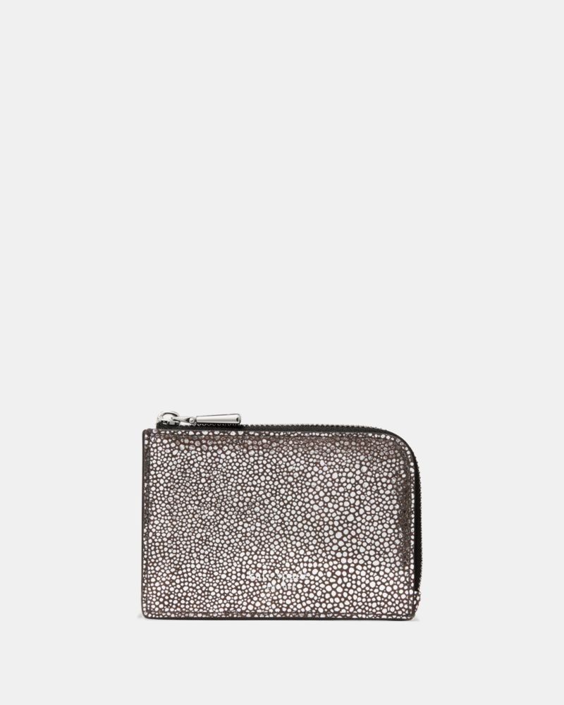Kate Spade Metallic Dot Suede Mini Zip Card Case