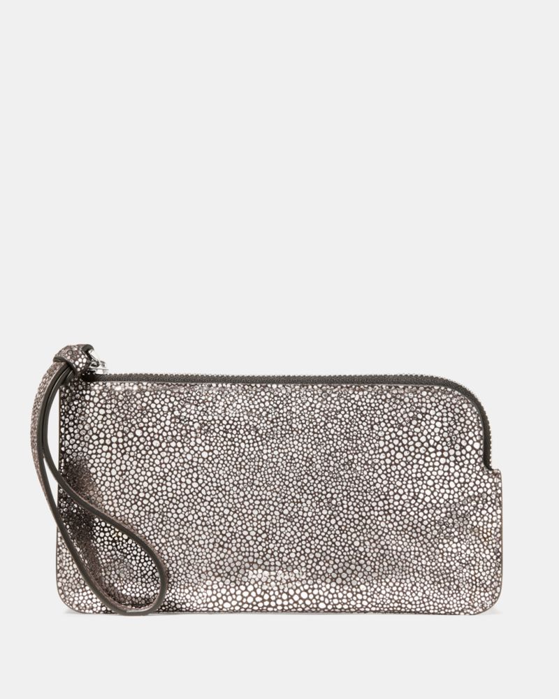 Kate Spade Zippy Metallic Dot Suede Wristlet