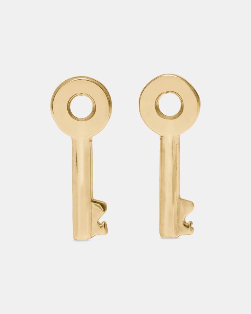 kate spade new york Silver-Tone Key Stud Earrings - Silver