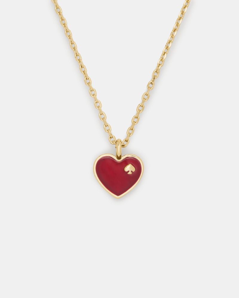 Kate Spade Heart And Spade Pendant, Red