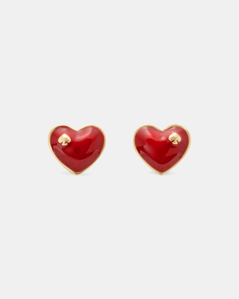 Kate Spade Heart And Spade Studs, Red