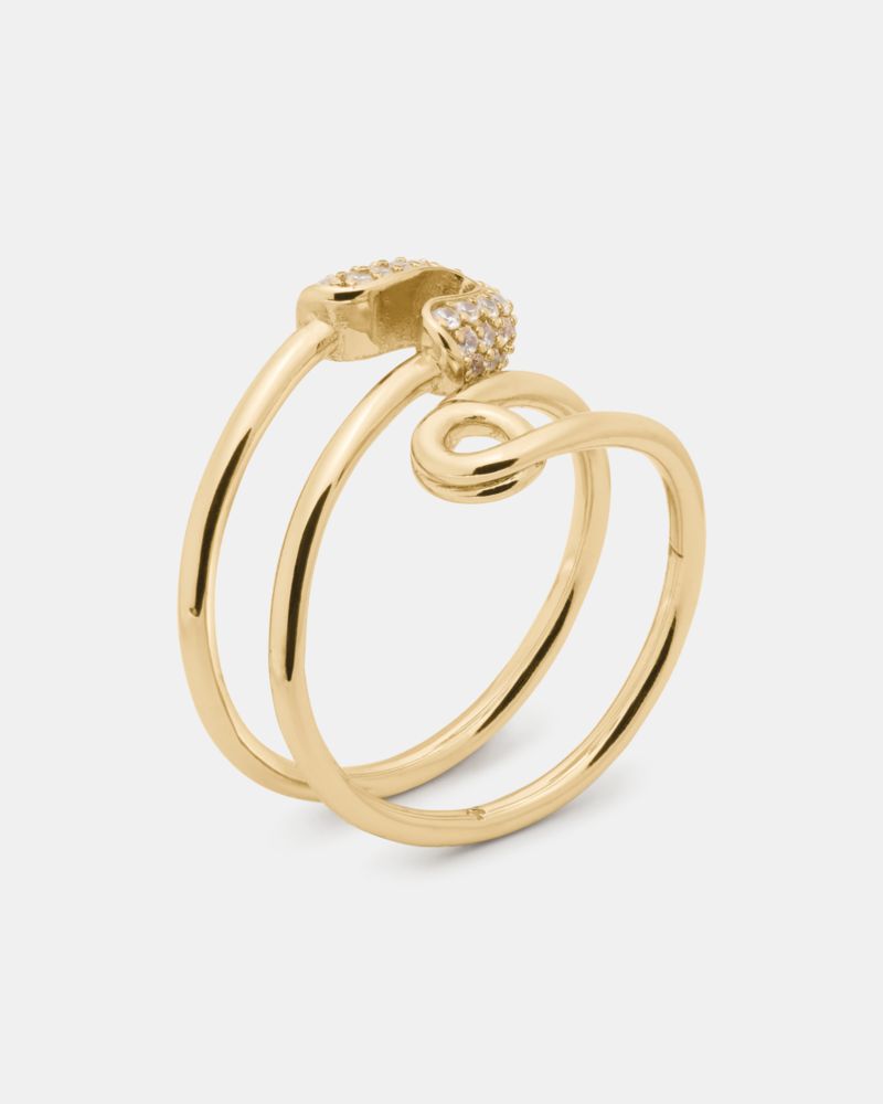 Kate Spade Bits And Baubles Safety Pin Ring