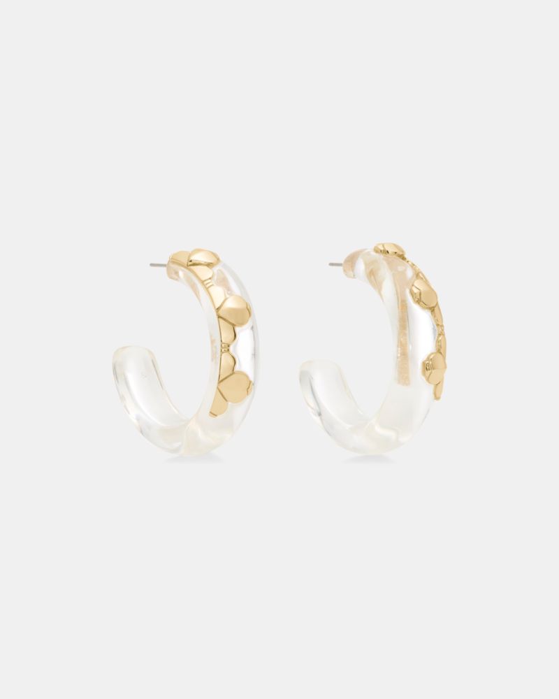 Kate Spade Flower Lucite Hoops