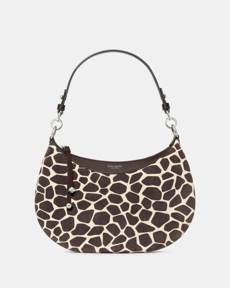 Kate Spade Liv Giraffe Suede Shoulder Bag