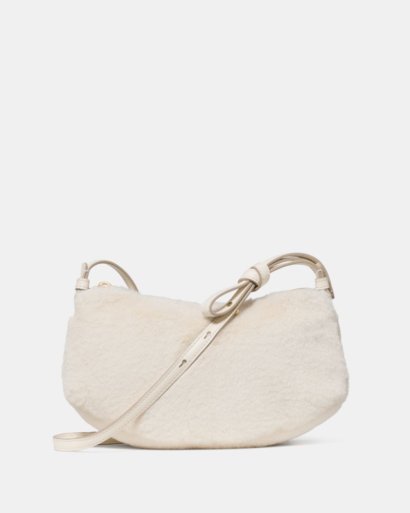 Kate Spade Loop Faux Fur Crossbody, Cashew Milk - Handbags & Purses