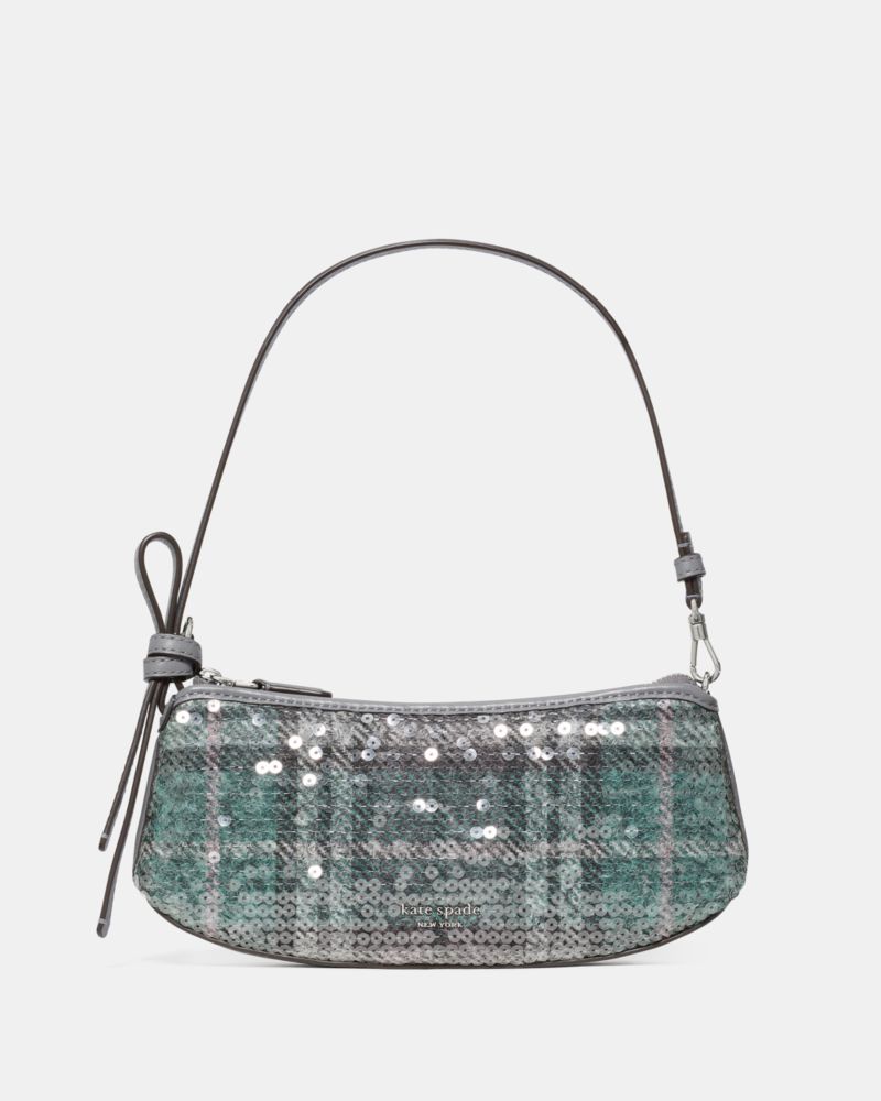 Kate Spade Loop Sequin Plaid Mini Bag, Grey - Handbags & Purses