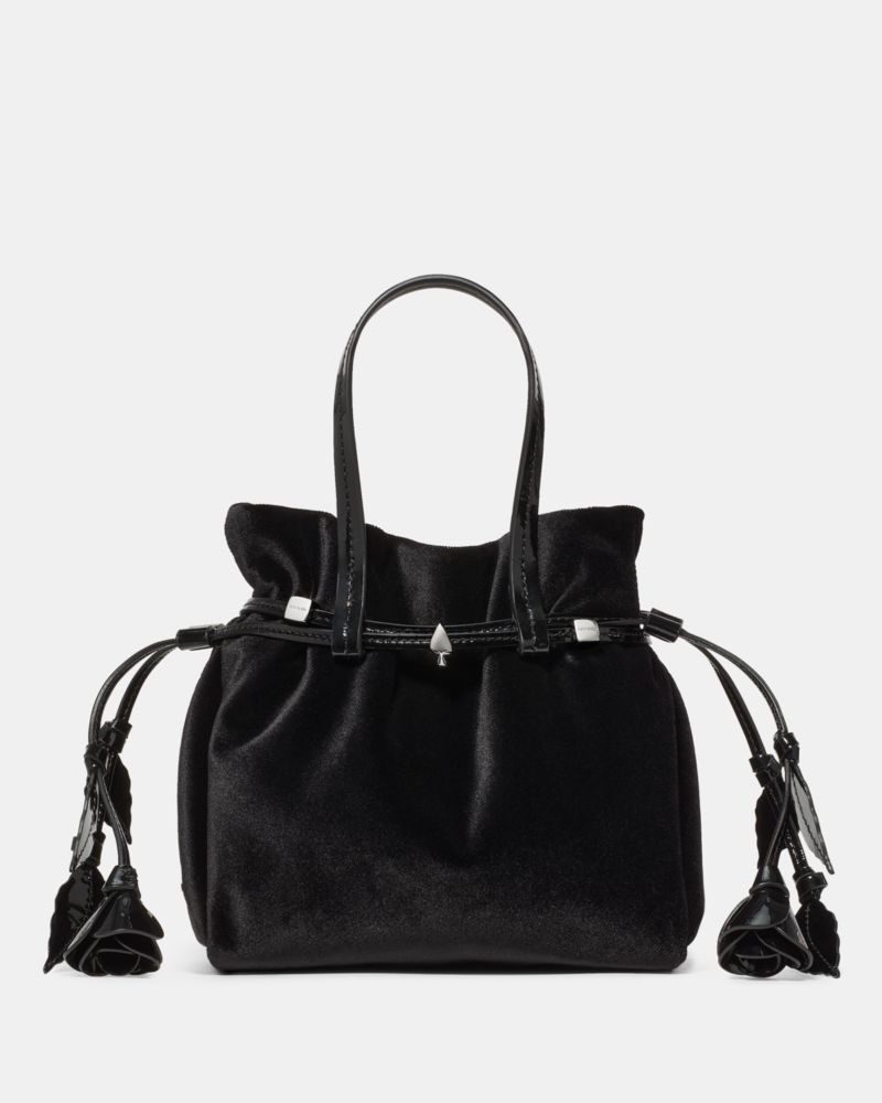 Kate Spade Rio Rose Velvet Mini Tote Bag, Black - Handbags & Purses