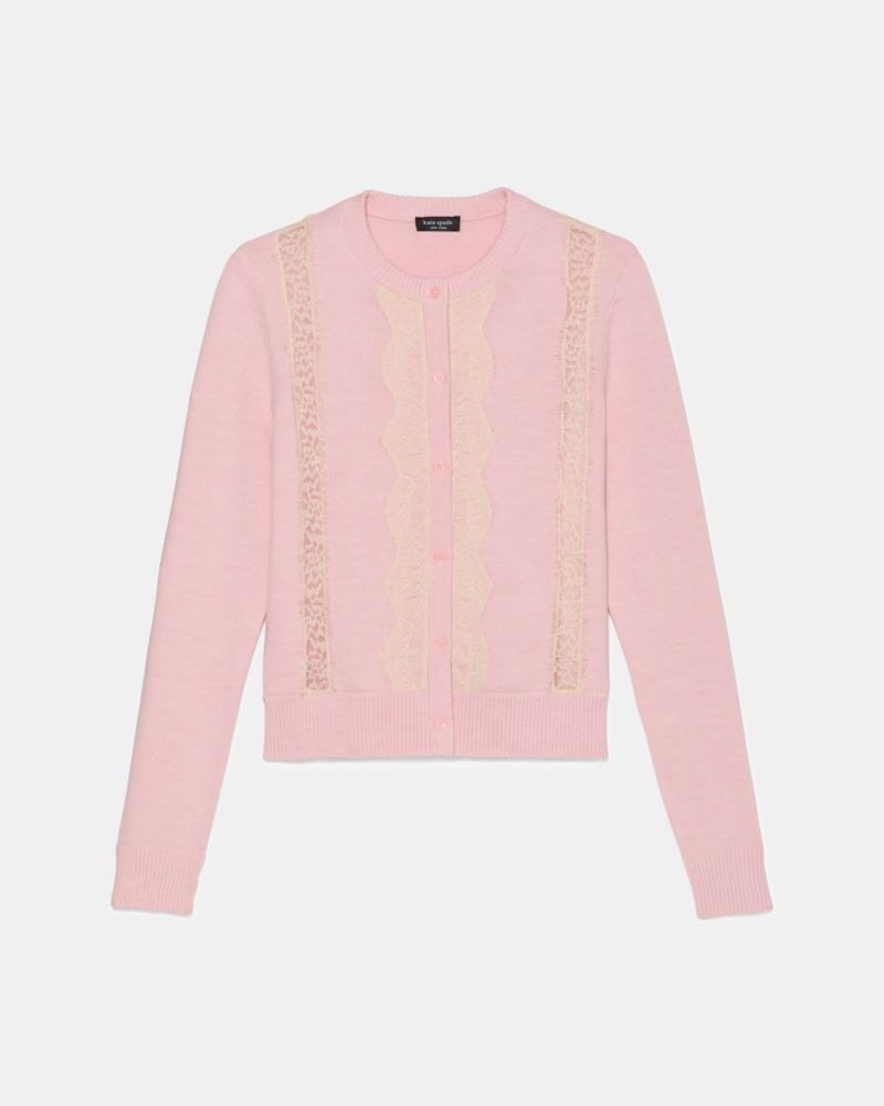 Kate Spade Lace Cardigan, Pink - XXS