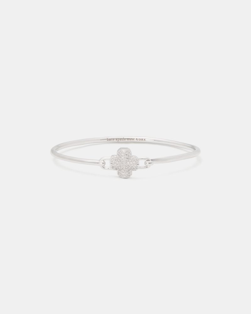Kate Spade Flower Pave Solitaire Thin Bangle