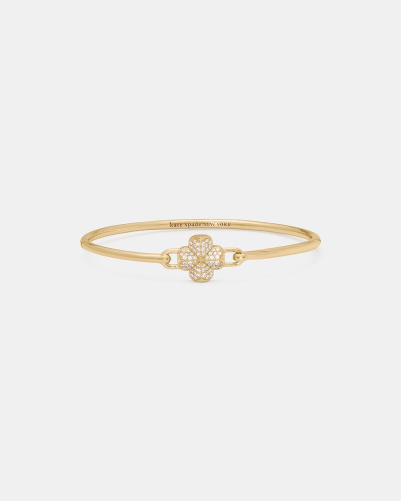 Kate Spade Flower Pave Solitaire Thin Bangle