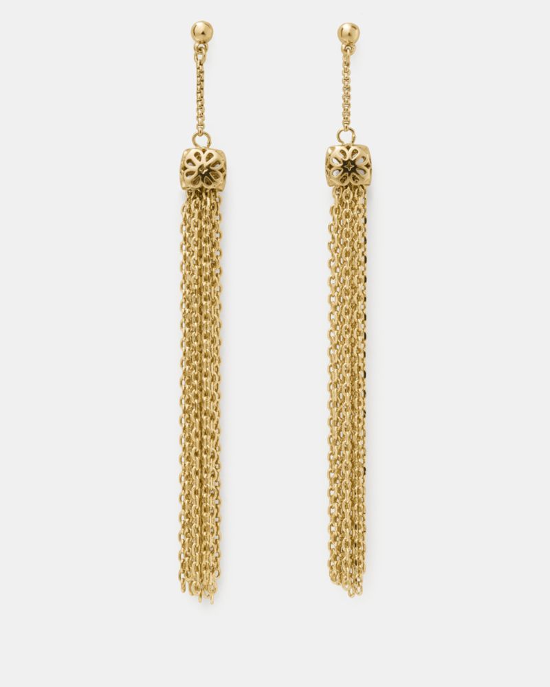 Kate Spade Flower Lace Tassle Earrings