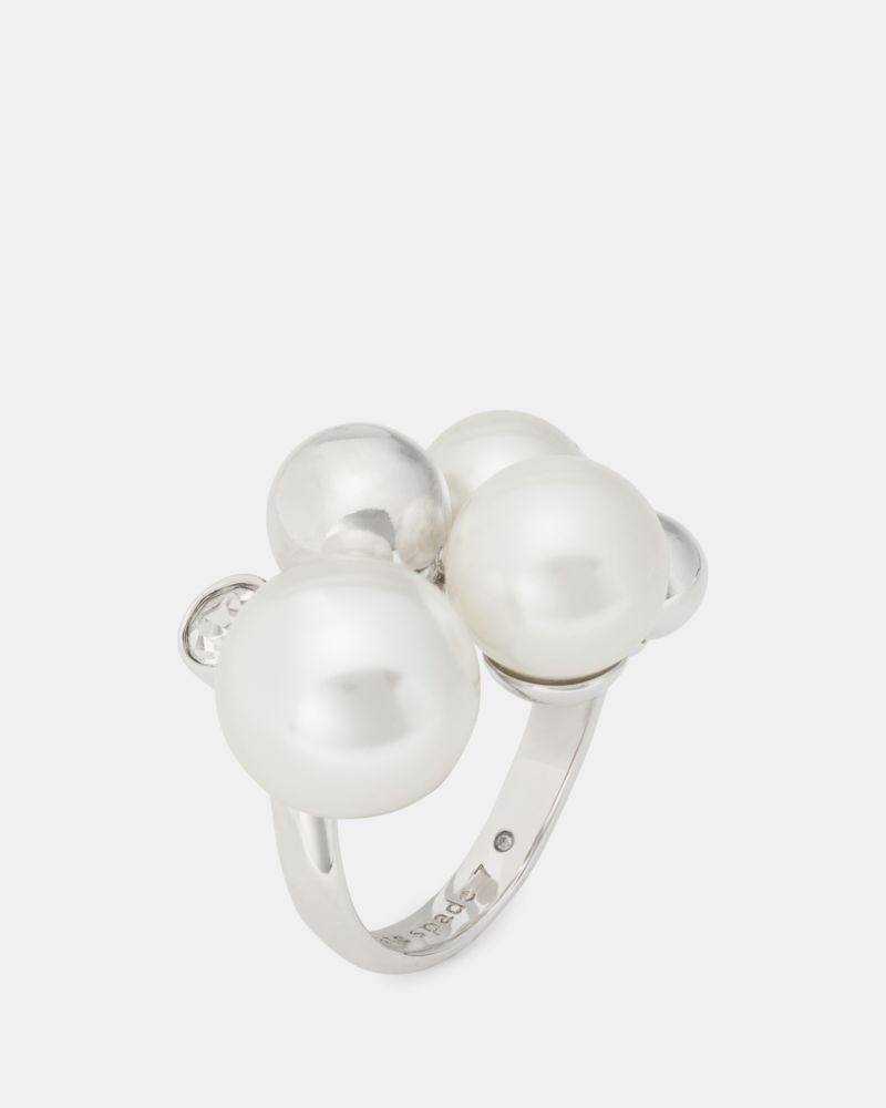 Kate Spade Pearl Theory Ring, Cream/Silver - 8