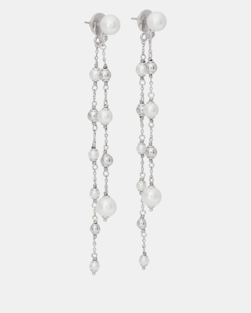 Kate Spade Pearl Theory Front Back Linear Earrings