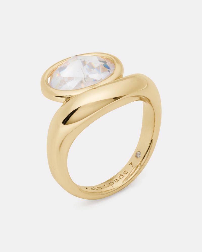 Kate Spade Bold Brilliance Ring, Clear/Gold - 8