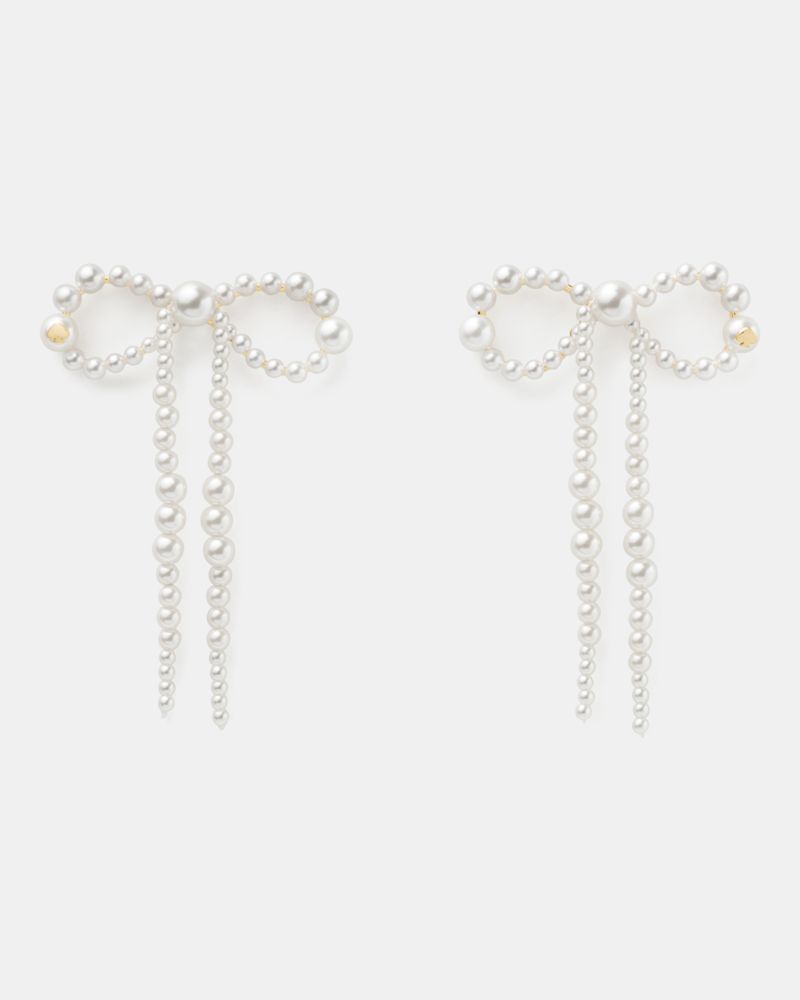 Kate Spade A Bow Moment Pearl Bow Earrings