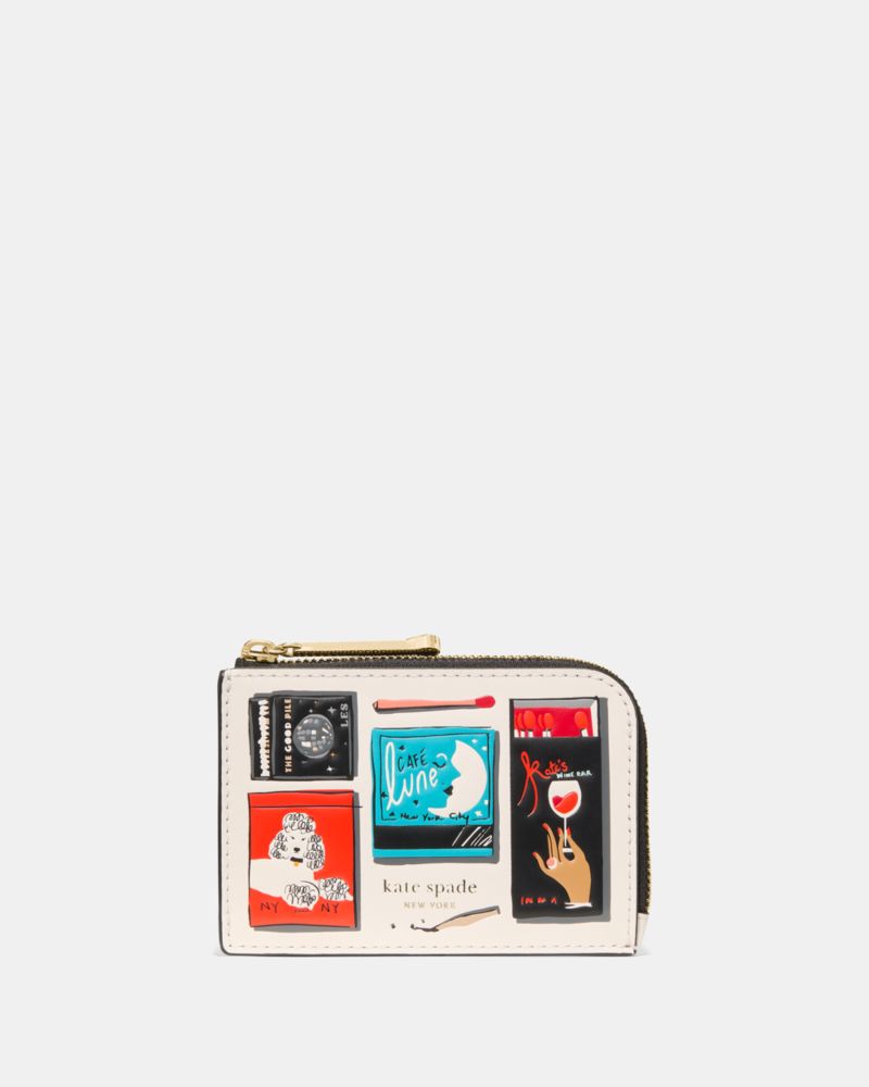 Kate Spade Matchbox Embossed Mini Zip Card Case
