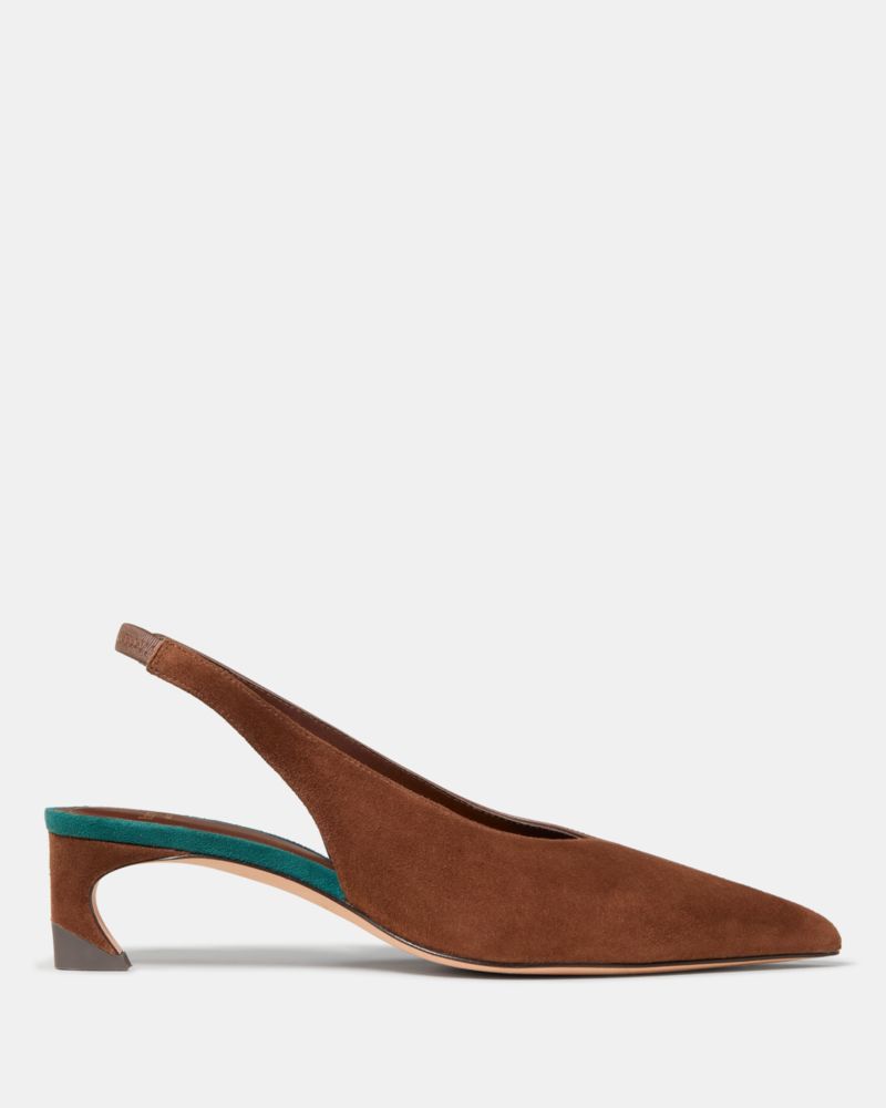 Kate Spade Viv Kitten Heel Pump, Brown - 9.5