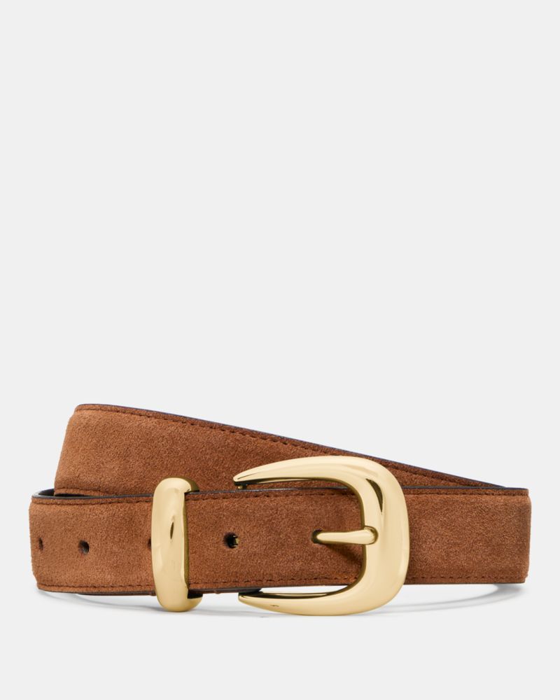Kate Spade Suede Molten Buckle Belt