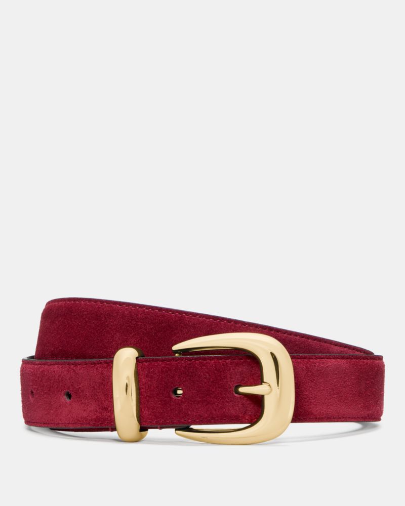Kate Spade Suede Molten Buckle Belt