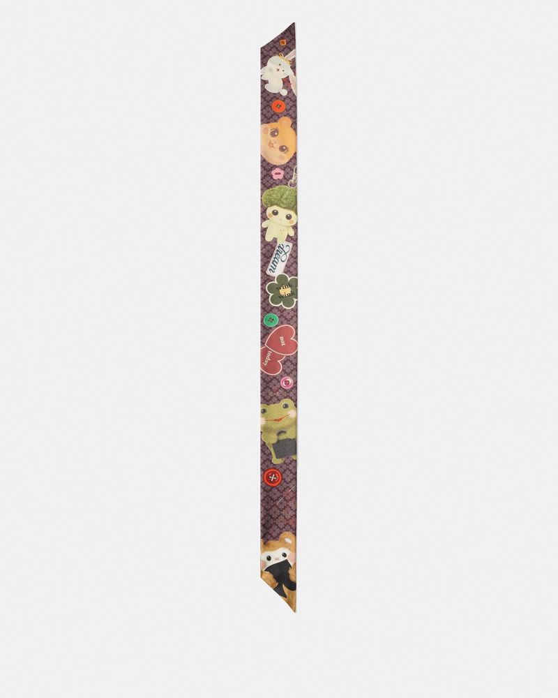Kate Spade Silly Friends Silk Skinny Scarf
