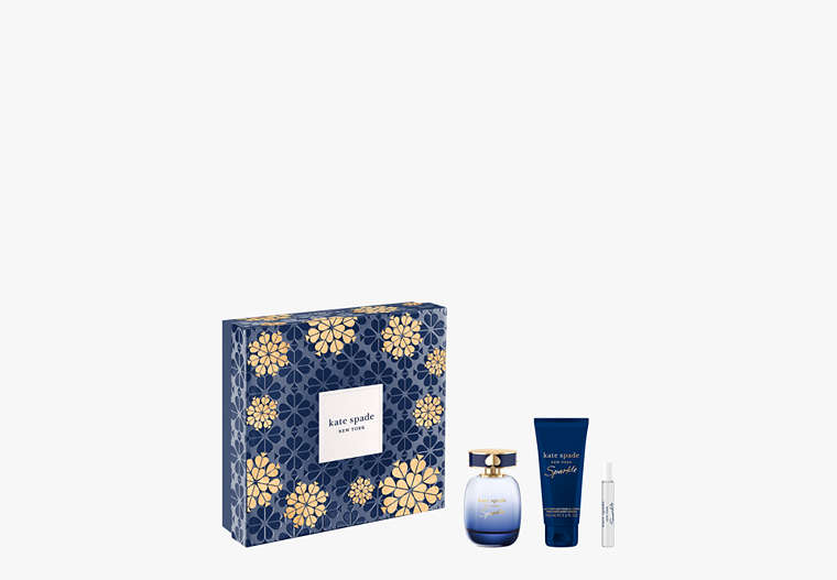 Kate Spade New York Sparkle Eau De Parfum Intense 3-piece Gift Set, Blue/ Clear, Product