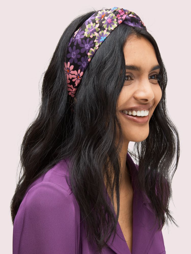 Pacific Petals Headband, Black / Glitter, Product