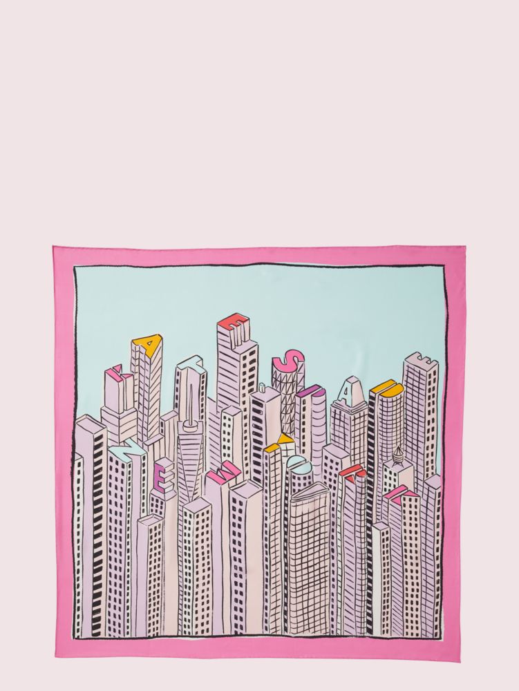 Kate Cityscape Silk Scarf Kate Spade New York