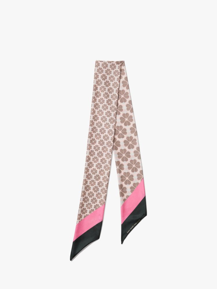 Spade Flower Skinny Scarf, KINETIC PINK, Product