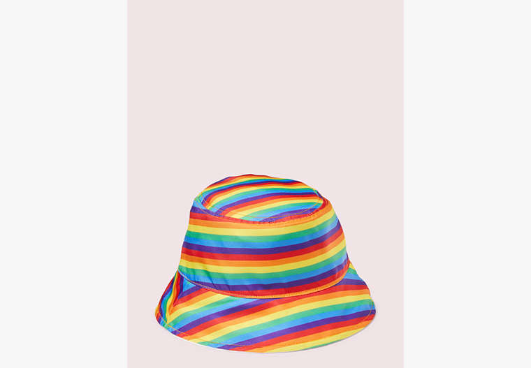 Rainbow Reversible Bucket Hat, Parchment, Product