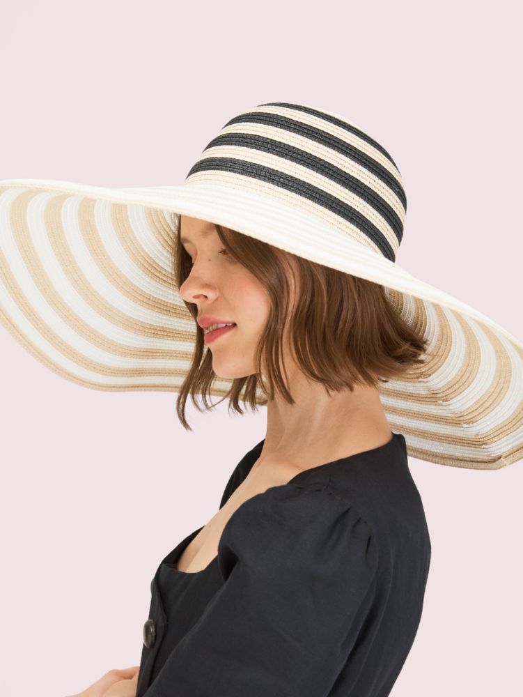 Striped Sunhat, Parchment, ProductTile