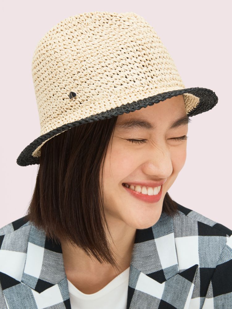 Heritage Stripe Crushable Fedora Kate Spade New York