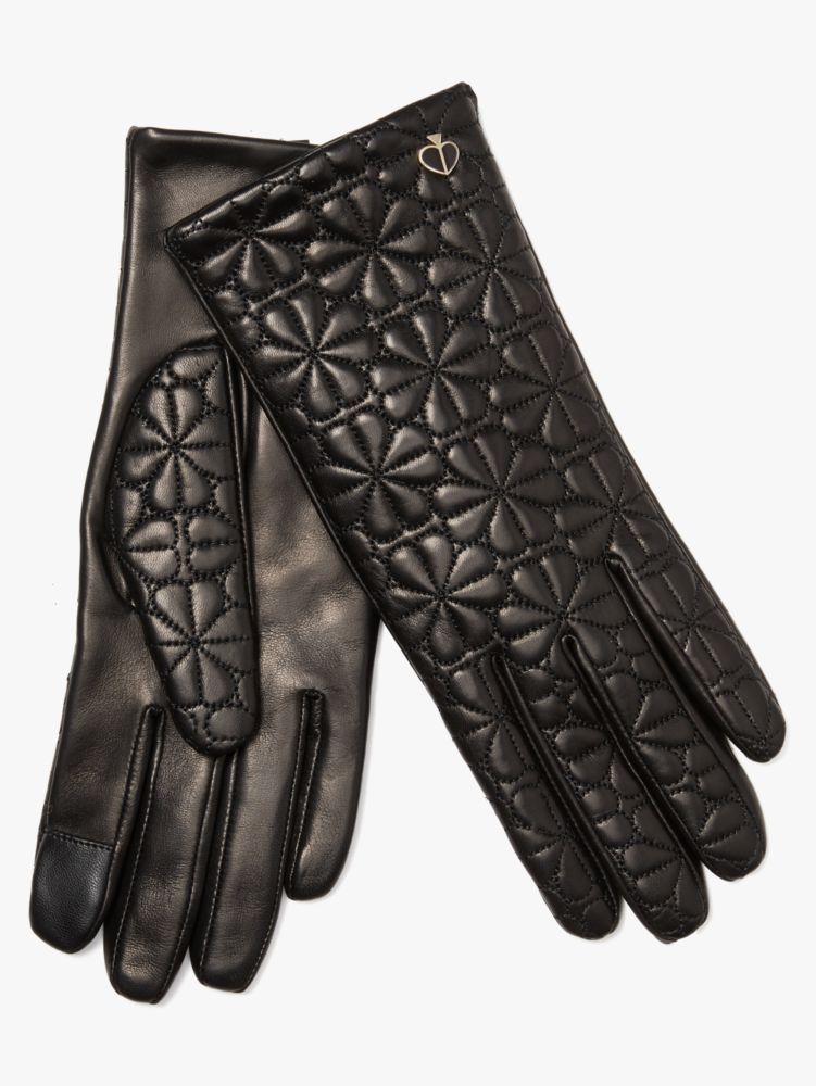 Spade Flower Quilted Leather Gloves Kate Spade UK