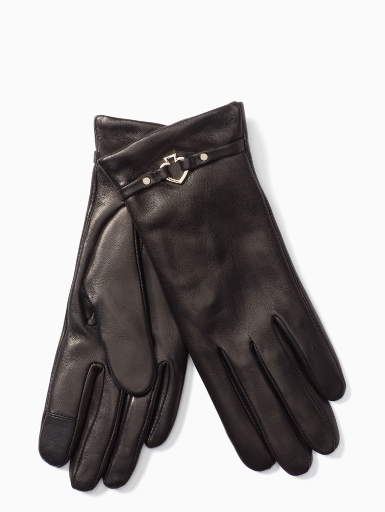 Cut Out Spade Leather Gloves | Kate Spade Surprise