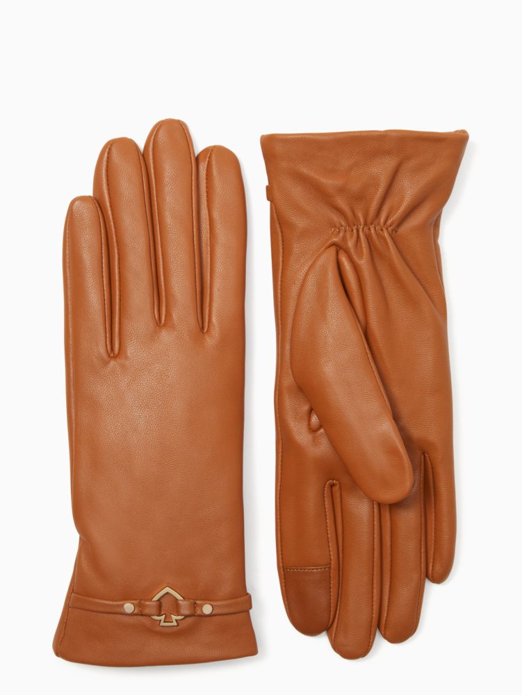 Cut Out Spade Leather Gloves | Kate Spade Surprise