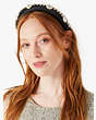 Embellished Satin Headband, Black / Glitter, Product