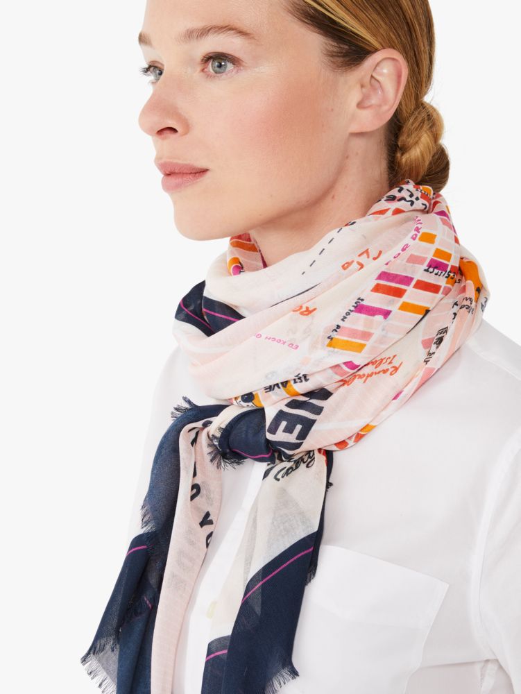 Nyc Map Oblong Scarf | Kate Spade New York